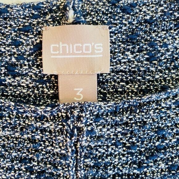 Chico’s 3/4 length metallic SZ 3 sleeve sweater - Picture 8 of 10